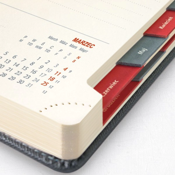 Kalendarz Personalizowany 2025 Kalendarze Książkowe Z Gumką Tłoczenie