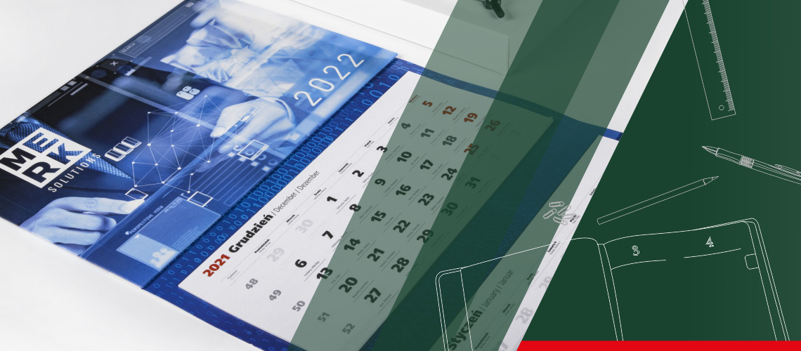 Zaprojektuj spersonalizowany kalendarz trójdzielny na zamówienie, aby zwiększyć rozpoznawalność marki